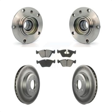 Front Hub Bearing Assembly Coated Disc Brake Rotors And Pads Kit For BMW 330Ci Z4 330i KBB-103978