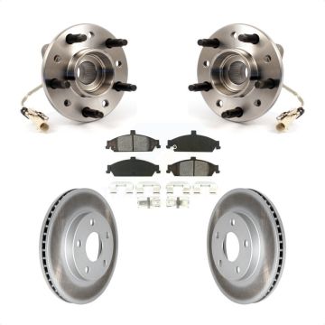 Front Hub Bearing Coated Brake Rotor Pads Kit For Pontiac Grand Am Chevrolet Malibu Alero KBB-103979