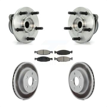 Front Hub Bearing Assembly Coated Disc Brake Rotors And Pads Kit For Jeep Grand Cherokee KBB-103984