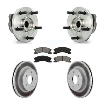 Front Hub Bearing Assembly Coated Disc Brake Rotors And Pads Kit For Jeep Grand Cherokee KBB-103985