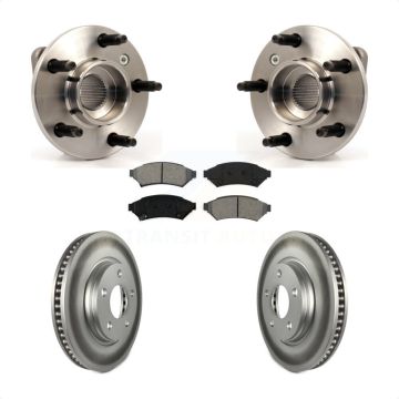 Front Hub Bearing Coated Brake Rotor Pad Kit For Pontiac Grand Prix Buick LaCrosse Allure KBB-103990