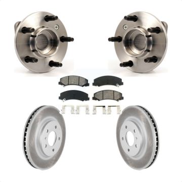 Front Hub Bearing Coated Brake Rotor And Pad Kit For Chevrolet Impala Monte Carlo Non-ABS KBB-103991