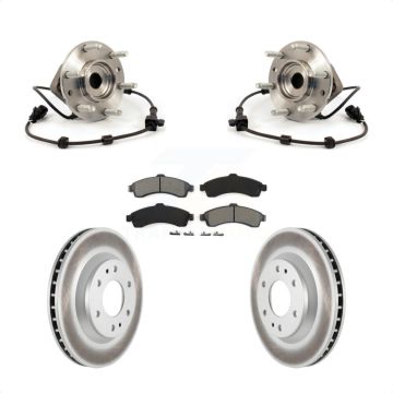 Front Hub Bearing Coat Brake Rotor Pad Kit For GMC Envoy Chevrolet Trailblazer Oldsmobile KBB-103994