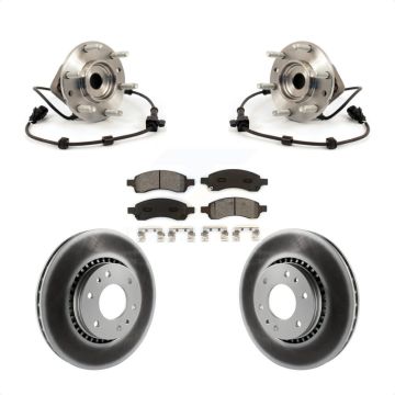 Front Hub Bearing Coated Brake Rotor & Pad Kit For Chevrolet Trailblazer GMC Envoy XL EXT KBB-103995