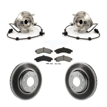 Front Hub Bearing Coat Brake Rotor Pad Kit For Chevrolet GMC Trailblazer Envoy XL EXT SSR KBB-103996