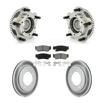 Front Hub Bearing Coat Brake Rotor Pads Kit For 2001-2004 Chevrolet Tracker Suzuki Vitara KBB-104003