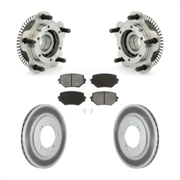 Front Hub Bearing Assembly Coated Disc Brake Rotor & Pad Kit For Suzuki Grand Vitara XL-7 KBB-104005