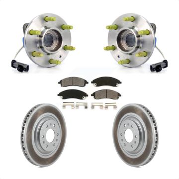 Front Hub Bearing Assembly Coated Disc Brake Rotor Pad Kit For 2004-2009 Cadillac SRX AWD KBB-104012