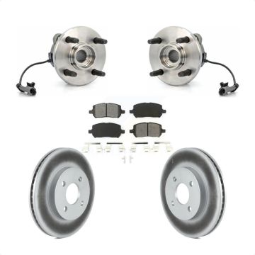Front Hub Bearing Coated Brake Rotor & Pad Kit For Chevrolet Cobalt Saturn Ion Pontiac G5 KBB-104014