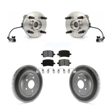 Front Hub Bearing Coated Brake Rotor Pad Kit For Saturn Ion Supercharged with 4-Wheel ABS KBB-104015
