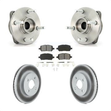 Front Hub Bearing Coated Brake Rotor & Pad Kit For Chevrolet Cobalt Saturn Ion Pontiac G5 KBB-104017