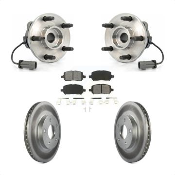 Front Hub Bearing Assembly Coated Brake Rotor And Pad Kit For Chevrolet Cobalt Pontiac G5 KBB-104022