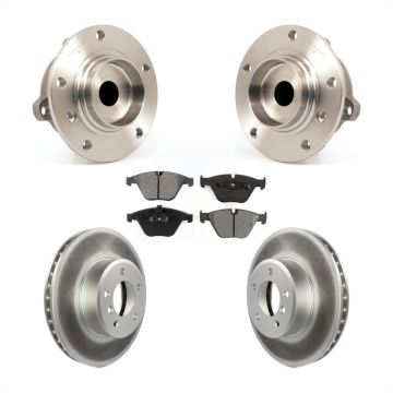 Front Hub Bearing Assembly Coated Disc Brake Rotors And Pads Kit For BMW 530i 525i 528i KBB-104024