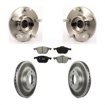 Front Hub Bearing Assembly Coated Disc Brake Rotors And Pads Kit For Mazda 3 2.0L KBB-104026