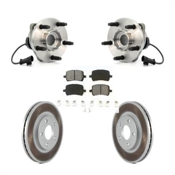 Front Hub Bearing Assembly Coated Brake Rotor And Pad Kit For Chevrolet Malibu Pontiac G6 KBB-104030