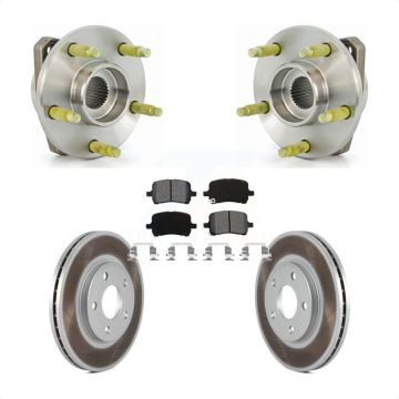 Front Hub Bearing Assembly Coated Disc Brake Rotors And Pads Kit For Chevrolet Malibu KBB-104033