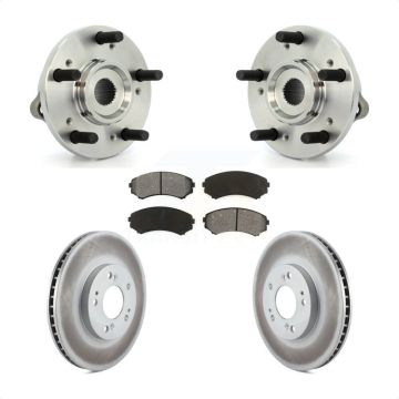 Front Hub Bearing Assembly Coated Disc Brake Rotors And Pads Kit For Mitsubishi Endeavor KBB-104036