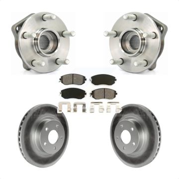 Front Hub Bearing Assembly Coated Disc Brake Rotors And Pads Kit For Subaru Impreza KBB-104038