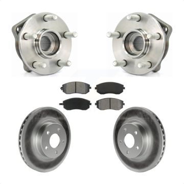Front Hub Bearing Assembly Coated Disc Brake Rotor And Pads Kit For Subaru Impreza Legacy KBB-104039