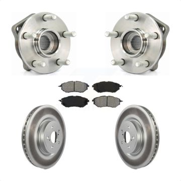Front Hub Bearing Assembly Coated Brake Rotor Pads Kit For Subaru Outback Legacy Forester KBB-104044