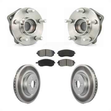 Front Hub Bearing Assembly Coated Disc Brake Rotors And Pads Kit For Subaru Legacy KBB-104045