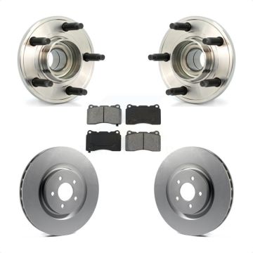 Front Hub Bearing Assembly Coated Disc Brake Rotors And Pads Kit For Ford Mustang KBB-104049