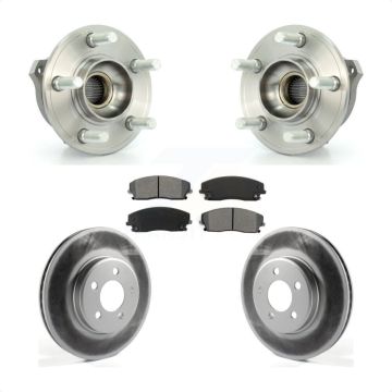 Front Hub Bearing Assembly Coat Brake Rotor Pad Kit For Dodge Charger Chrysler 300 Magnum KBB-104057