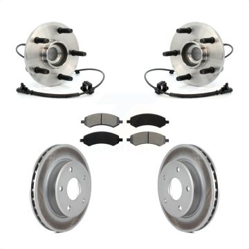 Front Hub Bearing Coated Disc Brake Rotor Pads Kit For Dakota Dodge Ram Mitsubishi Raider KBB-104062