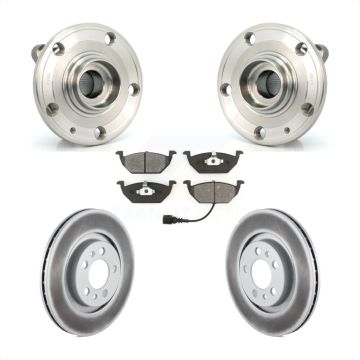 Front Hub Bearing Assembly Coated Disc Brake Rotors And Pads Kit For Volkswagen Jetta KBB-104070
