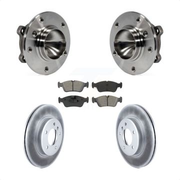 Front Hub Bearing Assembly Coated Disc Brake Rotors And Pads Kit For 2006 BMW 325Ci KBB-104077