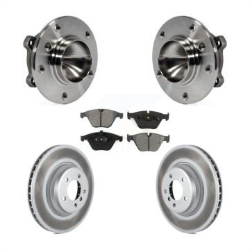 Front Hub Bearing Assembly Coated Disc Brake Rotors And Pads Kit For BMW 335i 335is 335d KBB-104081