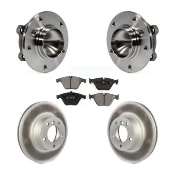 Front Hub Bearing Assembly Coated Disc Brake Rotors And Pads Kit For BMW 328i X1 KBB-104082
