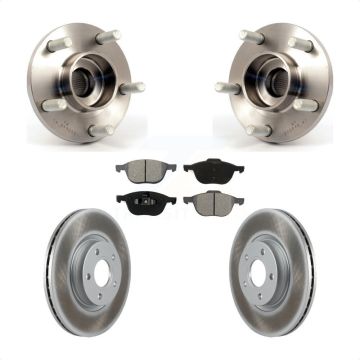 Front Hub Bearing Assembly Coated Disc Brake Rotor And Pads Kit For Volvo S40 C30 V50 C70 KBB-104085