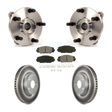 Front Hub Bearing Assembly Coated Brake Rotor Pad Kit For Toyota RAV4 Scion Corolla iM tC KBB-104086