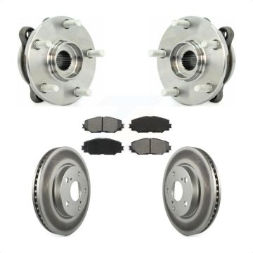 Front Hub Bearing Assembly Coated Disc Brake Rotor & Pad Kit For 2013-2018 Toyota RAV4 LE KBB-104089