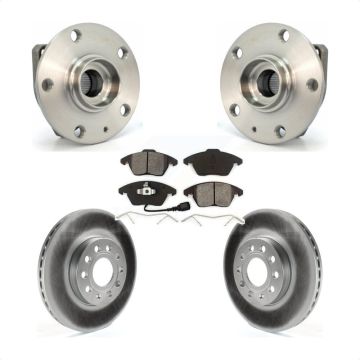 Front Hub Bearing Coated Brake Rotor Pad Kit For Volkswagen Rabbit 3 Bolt Mounting Flange KBB-104095