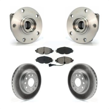 Front Hub Bearing Assembly Coat Brake Rotor Pad Kit For Volkswagen Golf SportWagen e-Golf KBB-104096