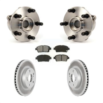 Front Hub Bearing Assembly Coated Disc Brake Rotor And Pad Kit For 2004-2009 Toyota Prius KBB-104102
