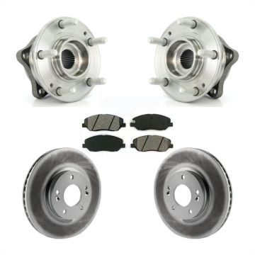 Front Hub Bearing Assembly Coated Disc Brake Rotor Pad Kit For 2007-2009 Hyundai Santa Fe KBB-104103