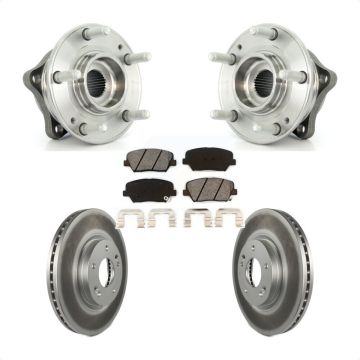 Front Hub Bearing Assembly Coated Brake Rotor & Pads Kit For Hyundai Santa Fe Kia Sorento KBB-104105
