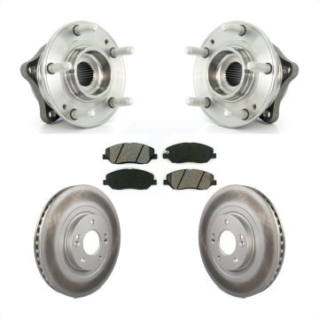Front Hub Bearing Assembly Coated Disc Brake Rotor & Pad Kit For Hyundai Santa Fe XL 3.3L KBB-104106