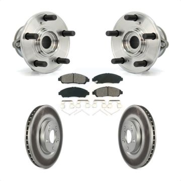 Front Hub Bearing Assembly Coated Disc Brake Rotor Pads Kit For Honda Pilot Acura MDX ZDX KBB-104109