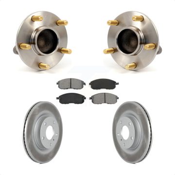 Front Hub Bearing Assembly Coated Disc Brake Rotor & Pad Kit For Nissan 350Z INFINITI G35 KBB-104110