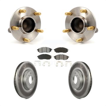Front Hub Bearing Assembly Coated Disc Brake Rotor & Pad Kit For INFINITI G35 Nissan 350Z KBB-104111