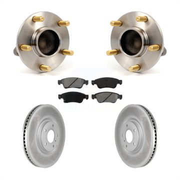 Front Hub Bearing Coat Brake Rotor Pad Kit For 07 INFINITI G35 With Single Piston Caliper KBB-104112