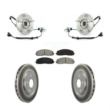 Front Hub Bearing Assembly Coated Disc Brake Rotors And Pads Kit For Volkswagen Routan KBB-104119