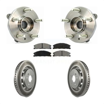 Front Hub Bearing Assembly Coat Brake Rotor Pads Kit For Ford Flex Taurus Lincoln MKT MKS KBB-104125