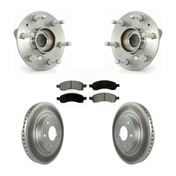 Front Hub Bearing Coat Brake Rotor Pads Kit For GMC Acadia Buick Enclave Chevrolet Saturn KBB-104127