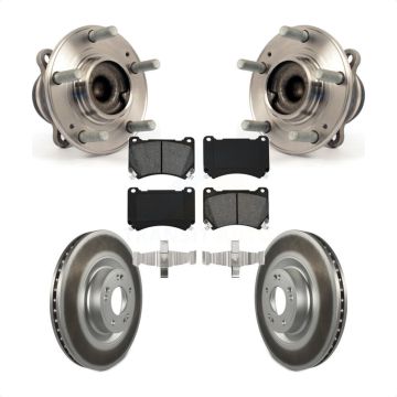 Front Hub Bearing Assembly Coated Disc Brake Rotor And Pads Kit For Hyundai Genesis Equus KBB-104128
