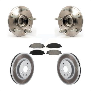 Front Hub Bearing Assembly Coated Disc Brake Rotors And Pads Kit For Cadillac CTS KBB-104130